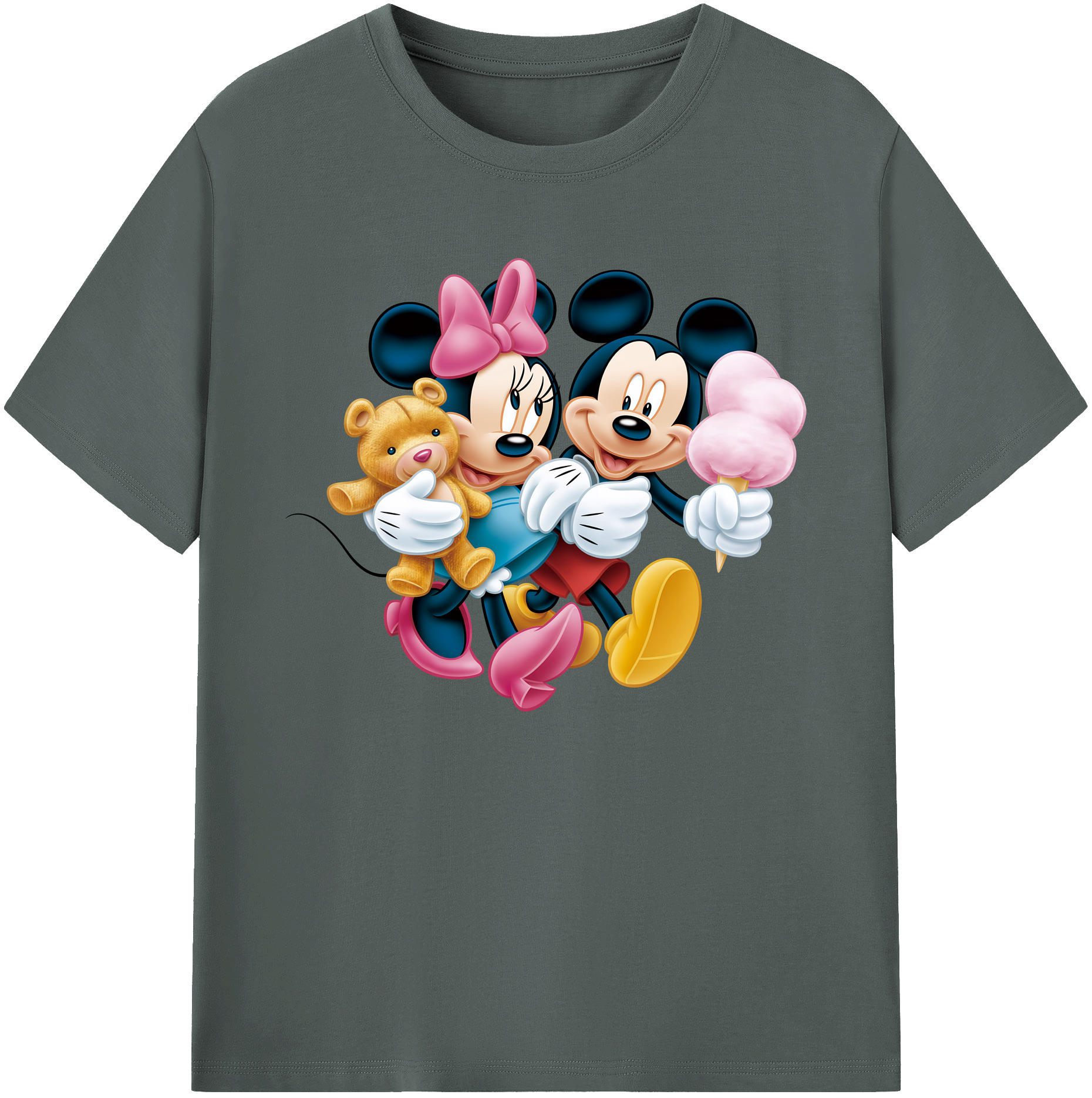 ミッキーマウス Mickey Mouse 綿100％ メンズ半袖Tシャツ｜肌触りやわらか＆通気性